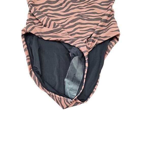 Aqua Square Neck Printed One Piece Swimsuit Sz Small - Picture 4 of 7